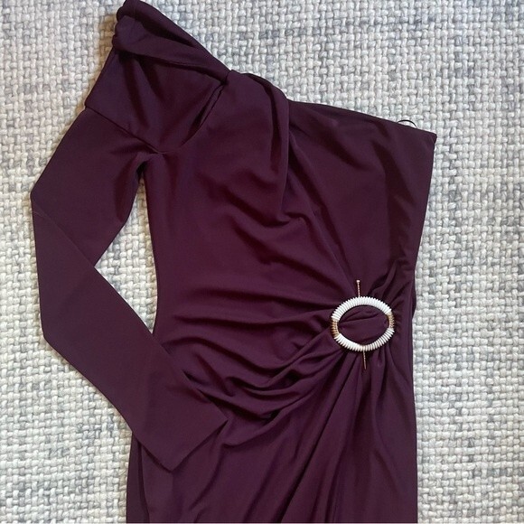 NWOT Nicholas Cory One Shoulder Embellished Gown 8 - Picture 4 of 7